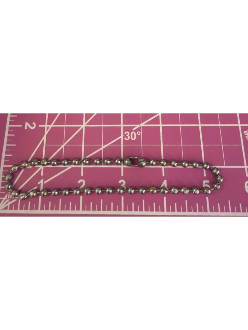 Vintage Stainless Steel Ball Bead Bracelet Anklet Biker Moto 10